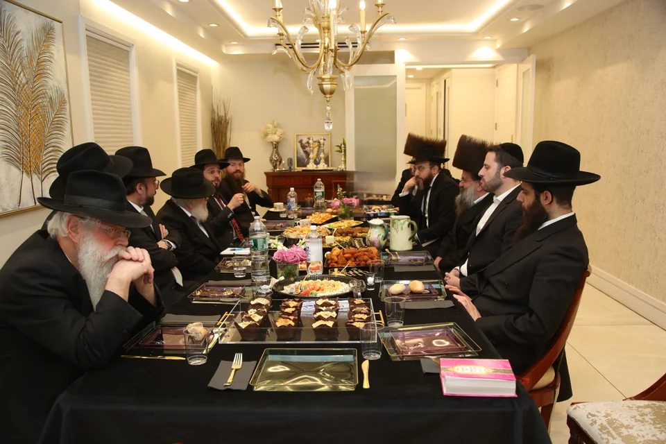Community rabbis in meeeting for the mikvah